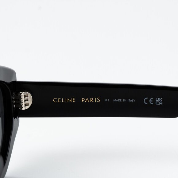 Celine TRIOMPHE Women Sunglasses Black Smoke Cat Eye CL40238U 01A NEW AUTHENTIC - Picture 9 of 15